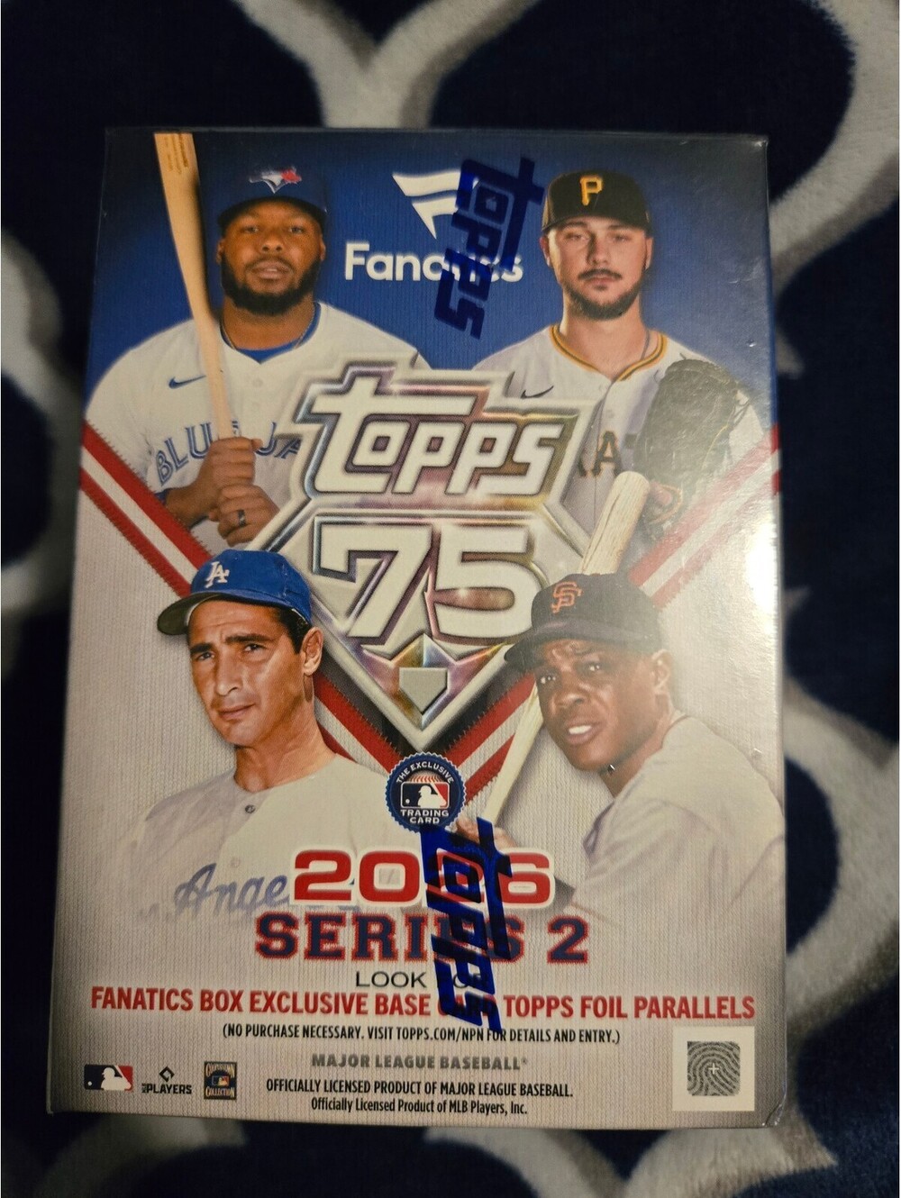2026 Topps 75 Series 2 Baseball Cards Fanatics Exclusive Box - 8 Packs, 96 Cards